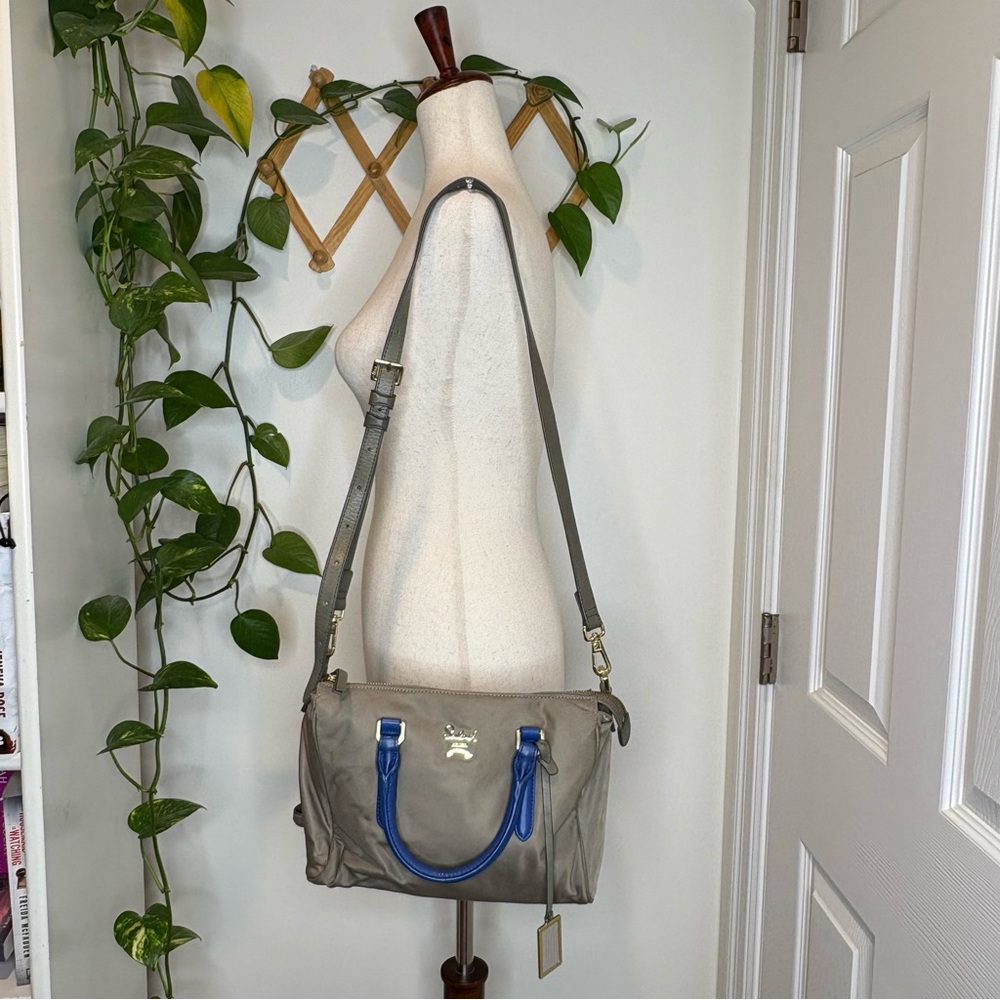 SALAD Grey Blue Nylon Shoulder Bag
